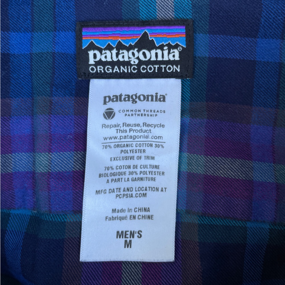 Patagonia Plaid Shirt, Men’s Size Medium, Cotton/Polyester Blend - Picture 4 of 4